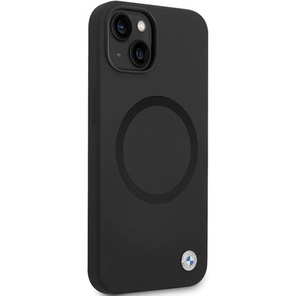 BMW BMHMP14SSILBK2 case for iPhone 14 - black Signature Liquid Silicone MagSafe_3