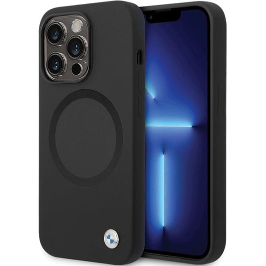BMW BMHMP14XSILBK2 case for iPhone 14 Pro Max 6.7&quot; - black Signature Liquid Silicone MagSafe_0