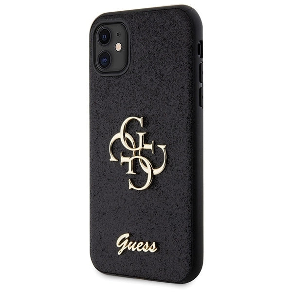 Guess GUHCN61HG4SGK case for iPhone 11 / Xr - black Glitter Script Big 4G_1