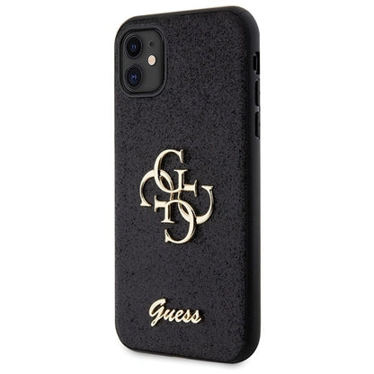 Guess GUHCN61HG4SGK case for iPhone 11 / Xr - black Glitter Script Big 4G_1