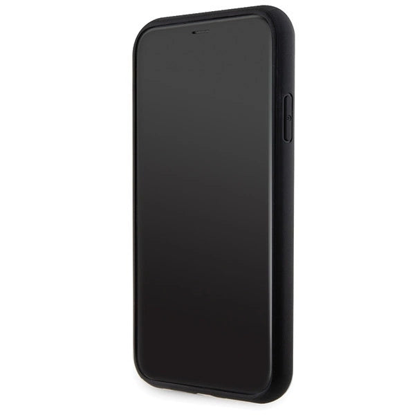 Guess GUHCN61HG4SGK case for iPhone 11 / Xr - black Glitter Script Big 4G_4