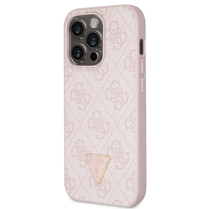 Guess GUHCP14LP4TDSCPP case for iPhone 14 Pro - pink Crossbody 4G Metal Logo_1