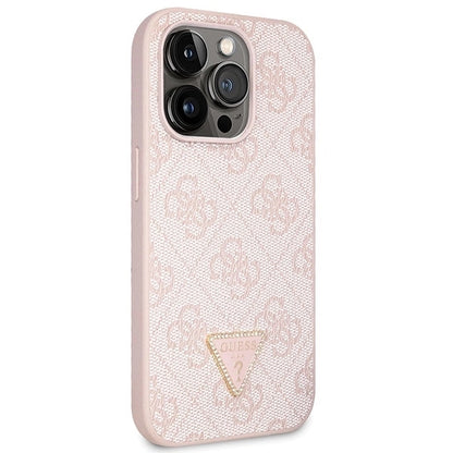 Guess GUHCP14LP4TDSCPP case for iPhone 14 Pro - pink Crossbody 4G Metal Logo_3