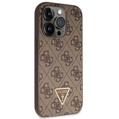 Guess GUHCP14LP4TDSCPW case for iPhone 14 Pro - brown Crossbody 4G Metal Logo_3