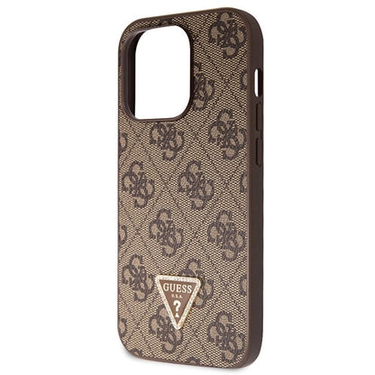 Guess GUHCP14LP4TDSCPW case for iPhone 14 Pro - brown Crossbody 4G Metal Logo_6