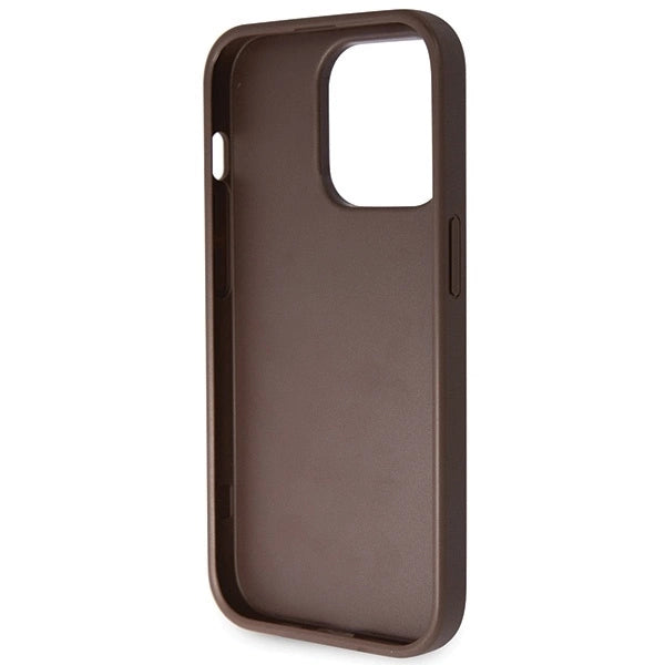 Guess GUHCP14LP4TDSCPW case for iPhone 14 Pro - brown Crossbody 4G Metal Logo_7