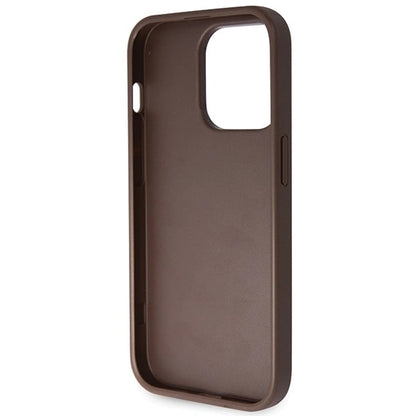 Guess GUHCP14LP4TDSCPW case for iPhone 14 Pro - brown Crossbody 4G Metal Logo_7