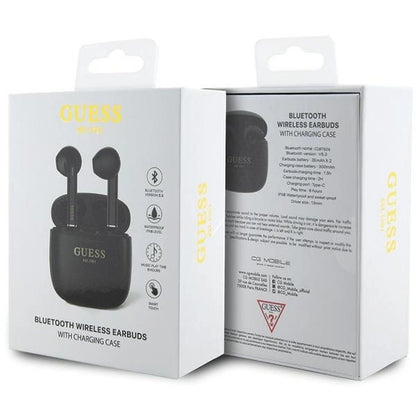 Guess GUTWST26PSK TWS Bluetooth headphones + docking station - black Classic EST Logo_3
