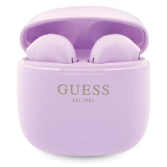 Guess GUTWST26PSU TWS Bluetooth headphones + docking station - purple Classic EST Logo_0