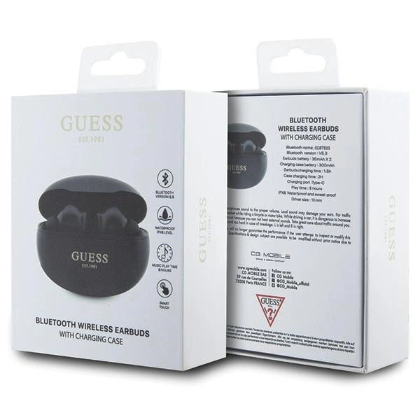 Guess GUTWST50EK TWS Bluetooth headphones + docking station - black Classic EST_3