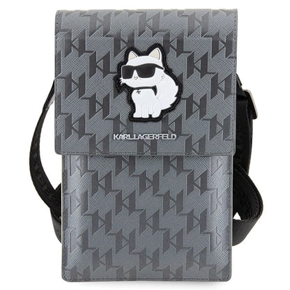 Karl Lagerfeld Case KLWBSAKHPCG Handbag - Silver Saffiano Monogram Choupette_1