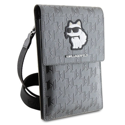 Karl Lagerfeld Case KLWBSAKHPCG Handbag - Silver Saffiano Monogram Choupette_2