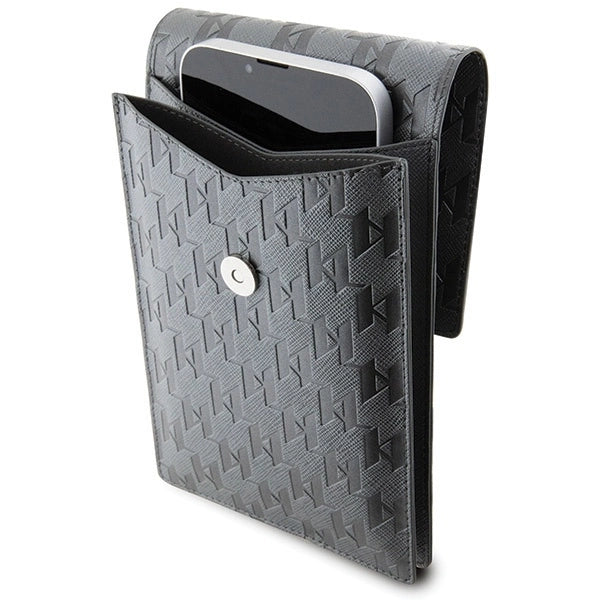 Karl Lagerfeld Case KLWBSAKHPCG Handbag - Silver Saffiano Monogram Choupette_3