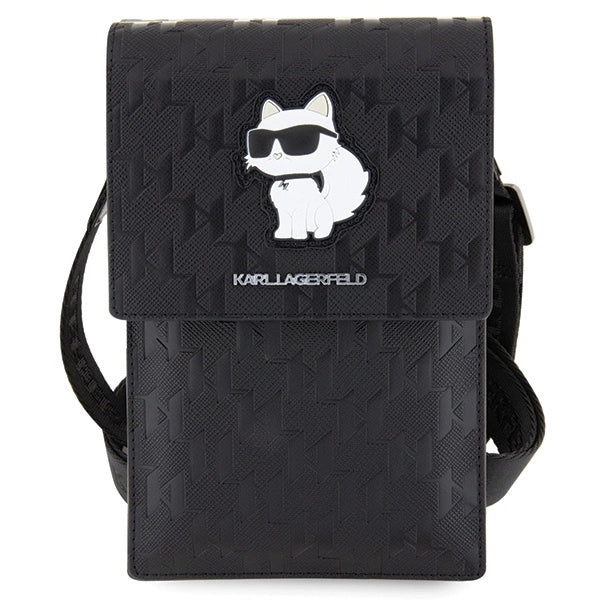 Karl Lagerfeld Case KLWBSAKHPCK Handbag - Black Saffiano Monogram Choupette_1