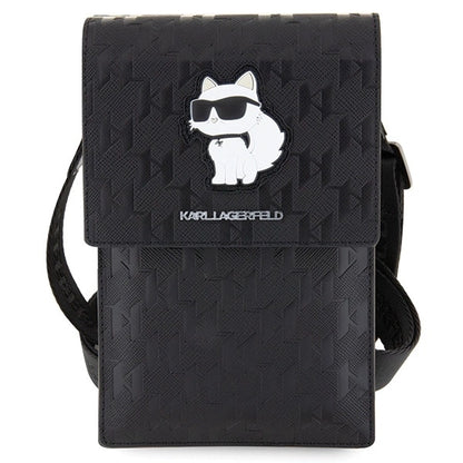 Karl Lagerfeld Case KLWBSAKHPCK Handbag - Black Saffiano Monogram Choupette_1
