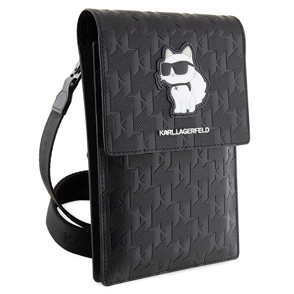Karl Lagerfeld Case KLWBSAKHPCK Handbag - Black Saffiano Monogram Choupette_2