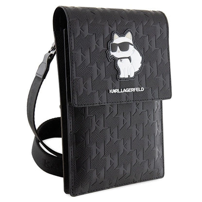 Karl Lagerfeld Case KLWBSAKHPCK Handbag - Black Saffiano Monogram Choupette_2