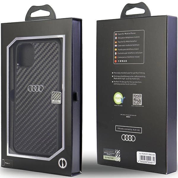 Audi Carbon Fiber iPhone 11 / Xr 6.1&quot; black/black hardcase AU-TPUPCIP11-R8/D2-BK_3