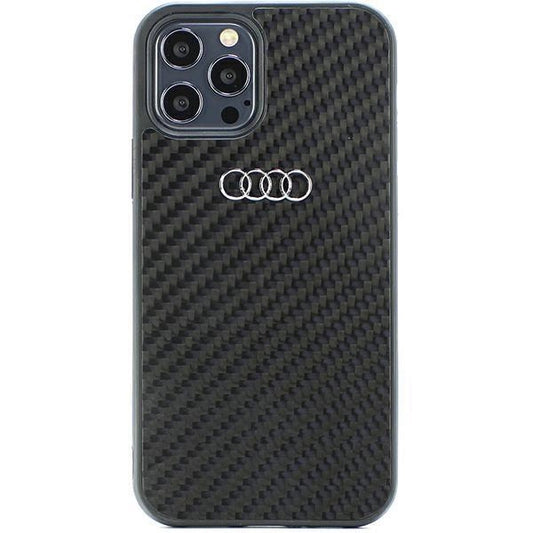 Audi Carbon Fiber iPhone 12/12 Pro 6.1&quot; black/black hardcase AU-TPUPCIP12P-R8/D2-BK_0