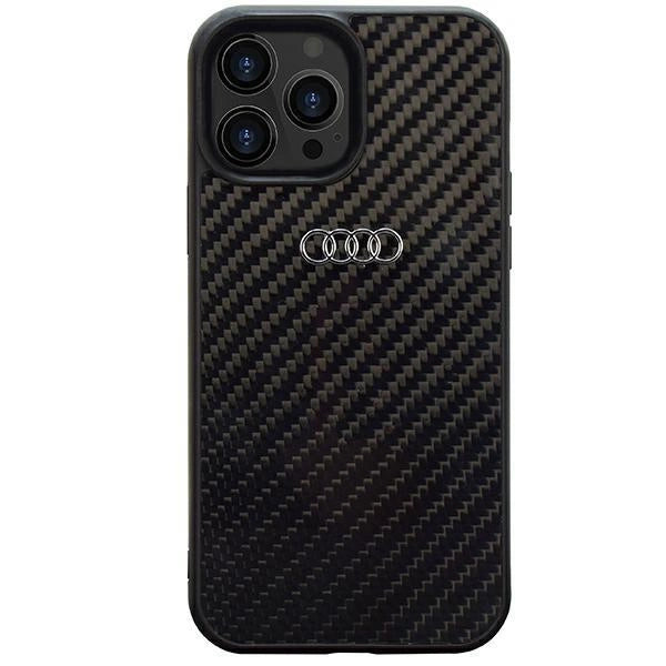 Audi Carbon Fiber iPhone 14 Pro 6.1" black/black hardcase AU-TPUPCIP14P-R8/D2-BK_0