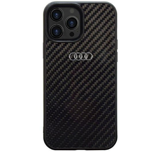 Audi Carbon Fiber iPhone 14 Pro 6.1" black/black hardcase AU-TPUPCIP14P-R8/D2-BK_0