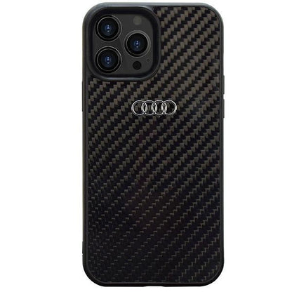 Audi Carbon Fiber iPhone 14 Pro Max 6.7" black/black hardcase AU-TPUPCIP14PM-R8/D2-BK_0