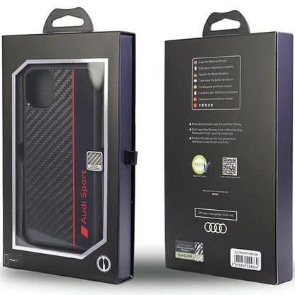 Audi Carbon Fiber Stripe iPhone 11 / Xr 6.1&quot; black/black hardcase AUS-TPUPCIP11-R8/D1-BK_4