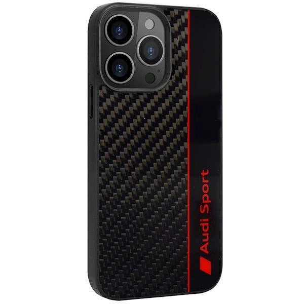 Audi Carbon Fiber Stripe iPhone 13 Pro / 13 6.1" black/black hardcase AUS-TPUPCIP13P-R8/D1-BK_1