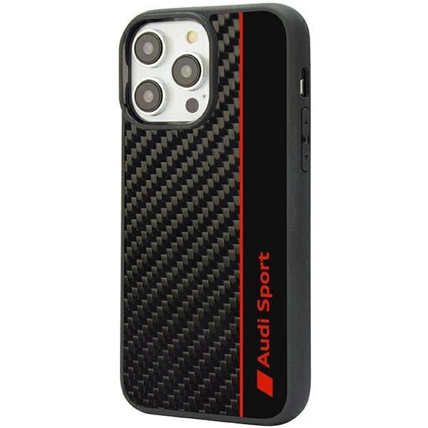 Audi Carbon Fiber Stripe iPhone 14 Pro Max 6.7" black/black hardcase AUS-TPUPCIP14PM-R8/D1-BK_1