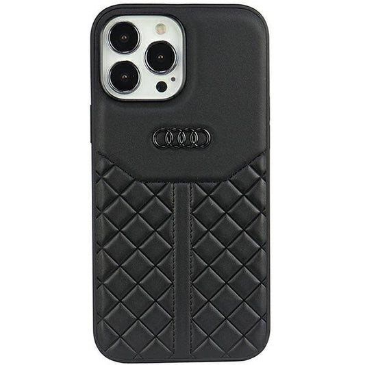 Audi Genuine Leather iPhone 13 Pro Max 6.7" black/black hardcase AU-TPUPPCIP13PM-Q8/D1-BK_0