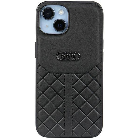 Audi Genuine Leather iPhone 14 6.1&quot; black/black hardcase AU-TPUPPCIP14-Q8/D1-BK_0