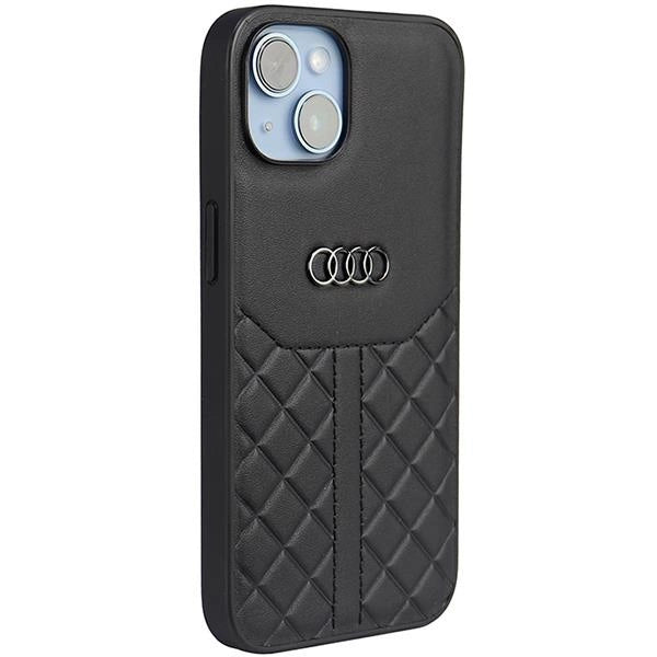 Audi Genuine Leather iPhone 14 6.1&quot; black/black hardcase AU-TPUPPCIP14-Q8/D1-BK_1
