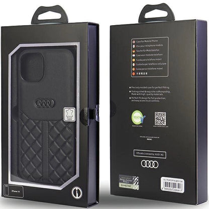 Audi Genuine Leather iPhone 14 6.1&quot; black/black hardcase AU-TPUPPCIP14-Q8/D1-BK_6