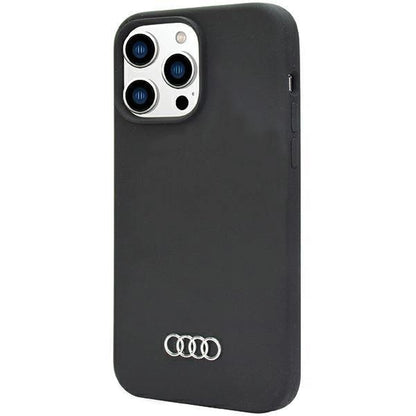 Audi Silicone Case iPhone 14 Pro 6.1" black/black hardcase AU-LSRIP14P-Q3/D1-BK_2