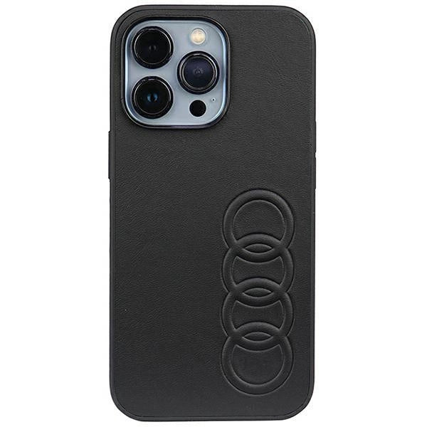 Audi Synthetic Leather iPhone 13 Pro / 13 6.1&quot; black/black hardcase AU-TPUPCIP13P-TT/D1-BK_0