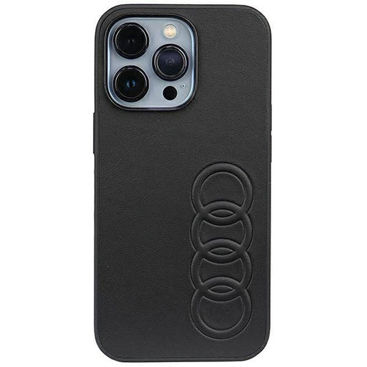Audi Synthetic Leather iPhone 13 Pro / 13 6.1&quot; black/black hardcase AU-TPUPCIP13P-TT/D1-BK_0