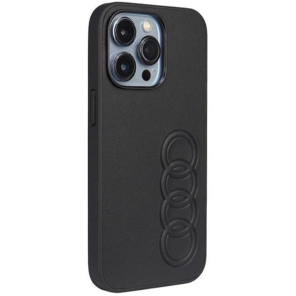 Audi Synthetic Leather iPhone 13 Pro / 13 6.1&quot; black/black hardcase AU-TPUPCIP13P-TT/D1-BK_1