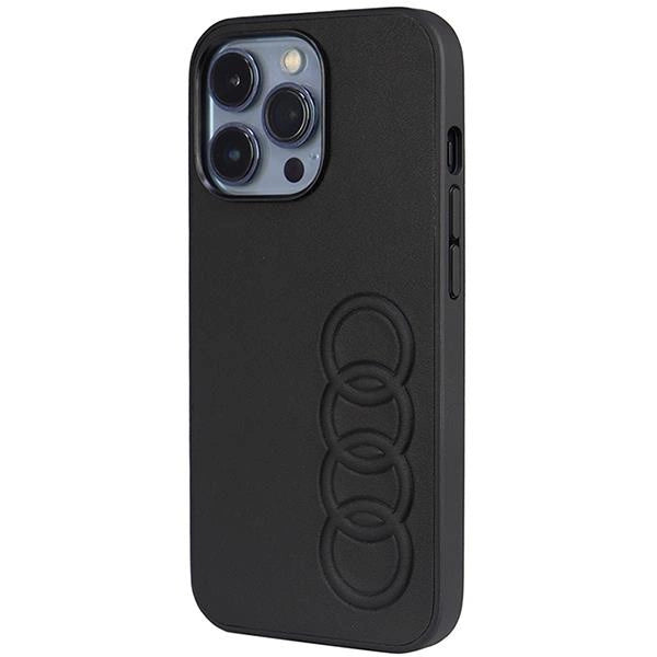 Audi Synthetic Leather iPhone 13 Pro / 13 6.1&quot; black/black hardcase AU-TPUPCIP13P-TT/D1-BK_2
