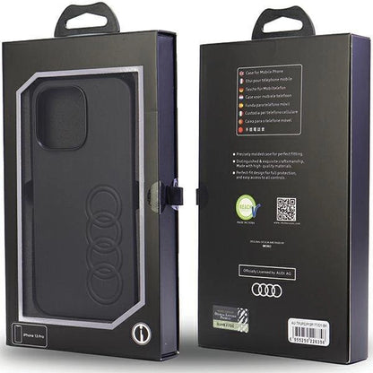 Audi Synthetic Leather iPhone 13 Pro / 13 6.1&quot; black/black hardcase AU-TPUPCIP13P-TT/D1-BK_5
