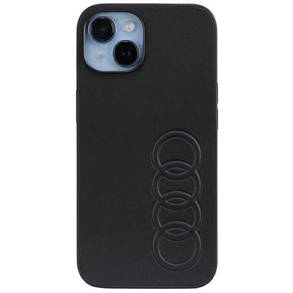 Audi Synthetic Leather iPhone 14 6.1" black/black hardcase AU-TPUPPCIP14-TT/D1-BK_0