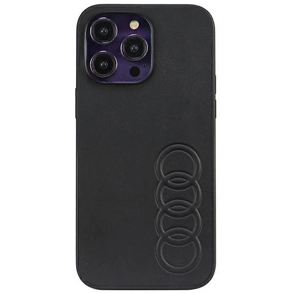 Audi Synthetic Leather iPhone 14 Pro Max 6.7&quot; black/black hardcase AU-TPUPPCIP14PM-TT/D1-BK_0