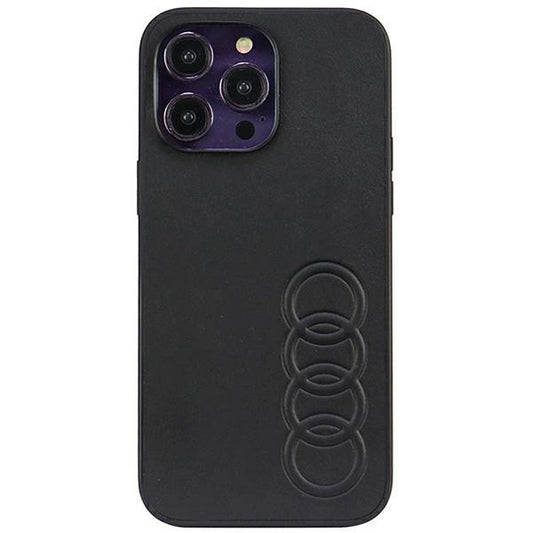 Audi Synthetic Leather iPhone 14 Pro Max 6.7&quot; black/black hardcase AU-TPUPPCIP14PM-TT/D1-BK_0