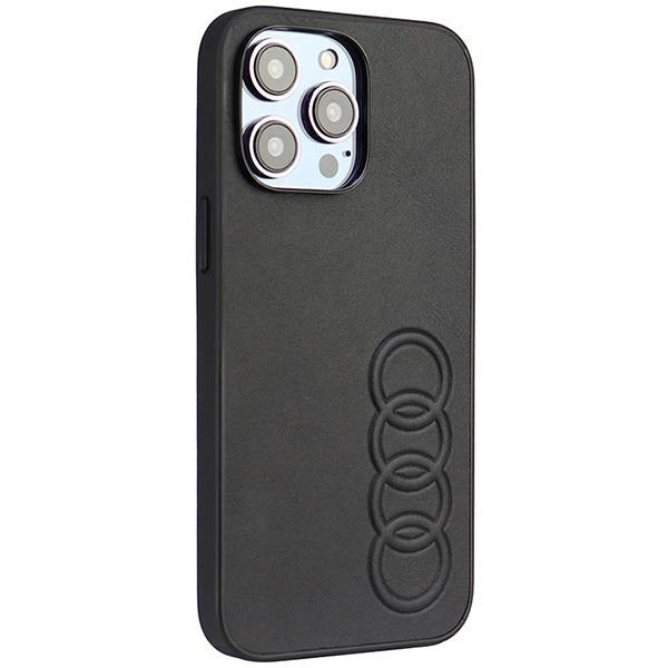 Audi Synthetic Leather iPhone 14 Pro Max 6.7&quot; black/black hardcase AU-TPUPPCIP14PM-TT/D1-BK_1