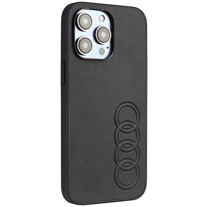 Audi Synthetic Leather iPhone 14 Pro Max 6.7&quot; black/black hardcase AU-TPUPPCIP14PM-TT/D1-BK_1