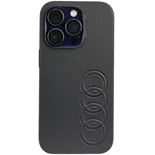 Audi Synthetic Leather iPhone 14 Pro 6.1" black/black hardcase AU-TPUPPCIP14P-TT/D1-BK_0