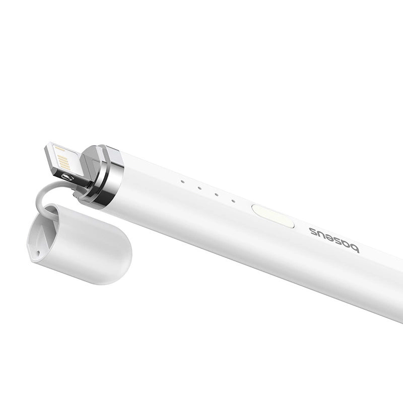 Baseus Smooth Writing 2 stylus with active tip for iPad + USB-A - Lightning cable and replaceable tip - white_2