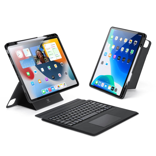 Dux Ducis DK Series Bluetooth Keyboard Case for Apple iPad Pro 12.9 (2020/2021/2022) - Black_0