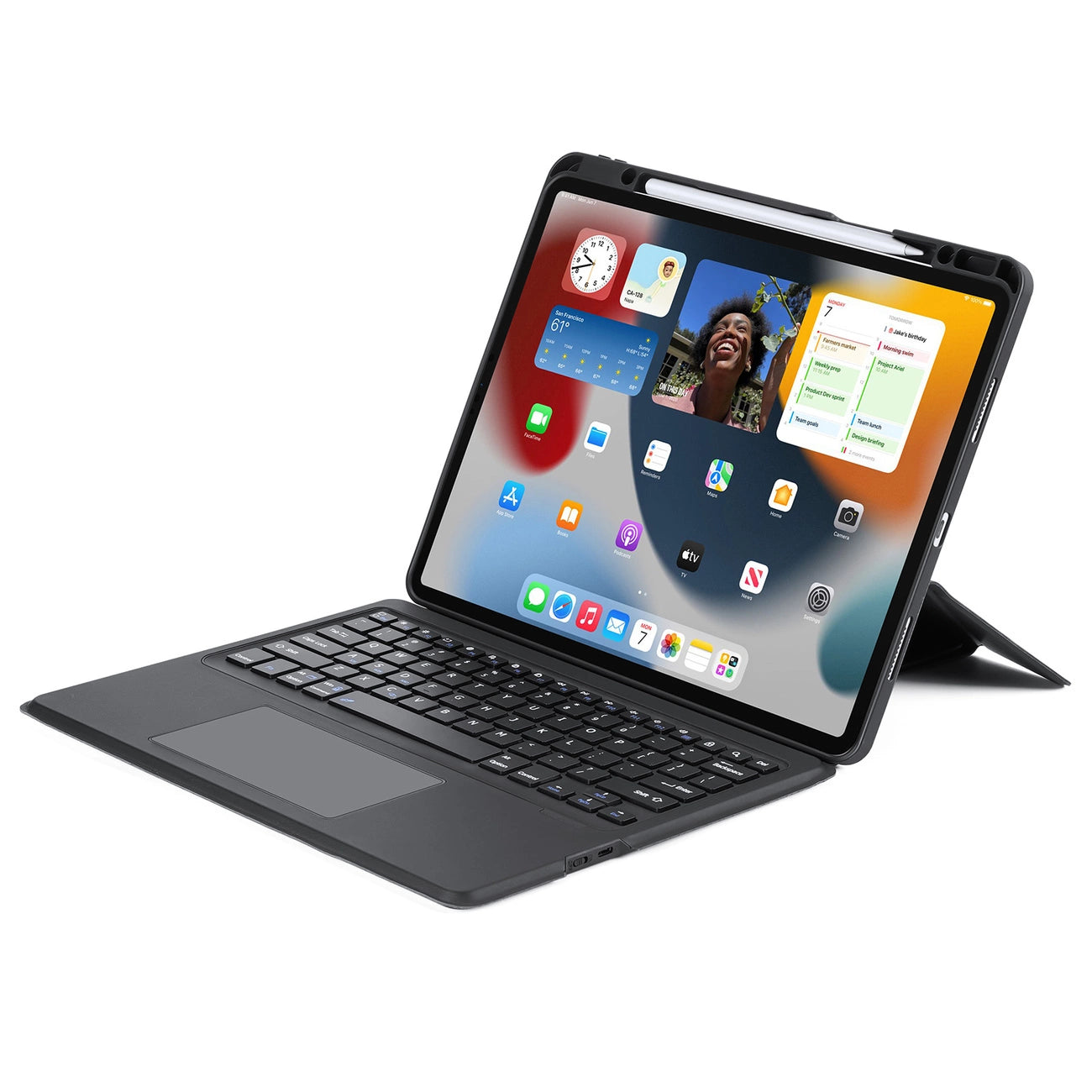 Dux Ducis DK Series Bluetooth Keyboard Case for Apple iPad Pro 12.9 (2020/2021/2022) - Black_1