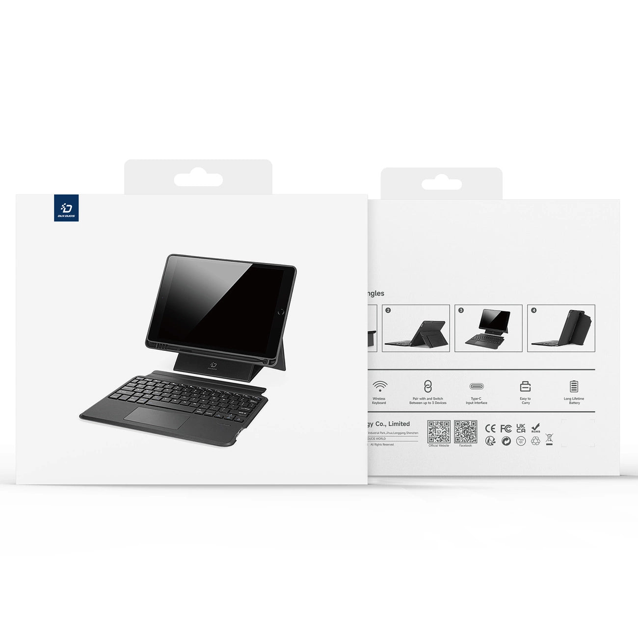 Dux Ducis DK Series Bluetooth Keyboard Case for Apple iPad Pro 12.9 (2020/2021/2022) - Black_4