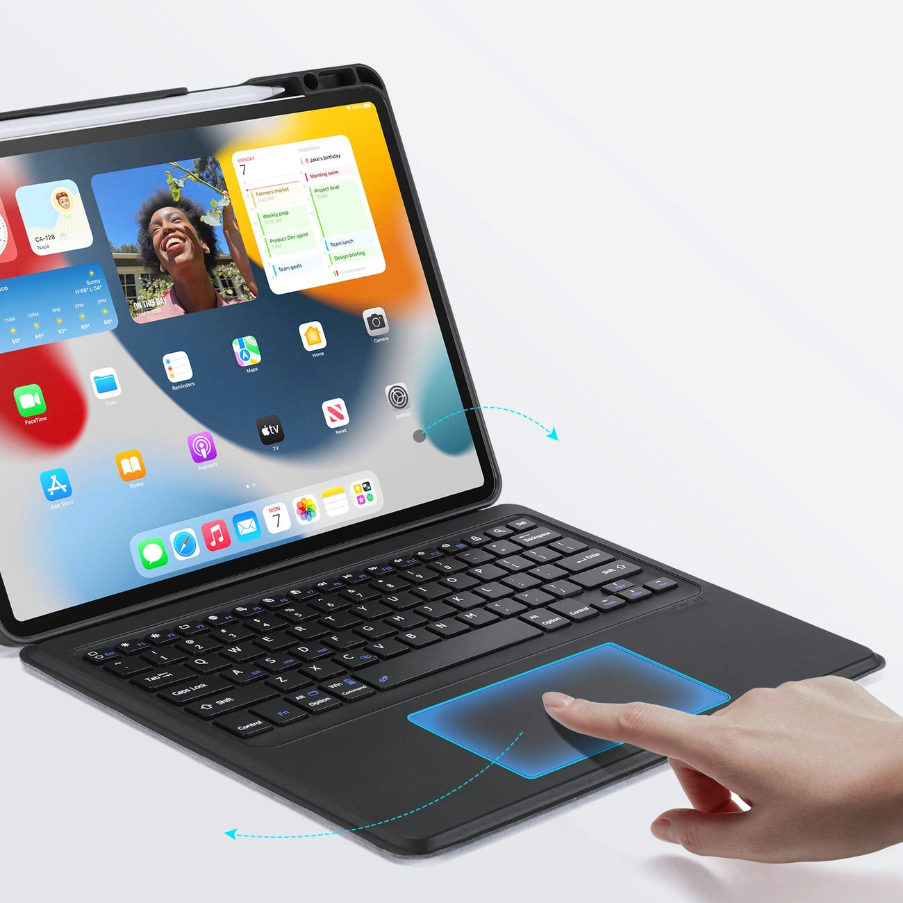 Dux Ducis DK Series Bluetooth Keyboard Case for Apple iPad Pro 12.9 (2020/2021/2022) - Black_2